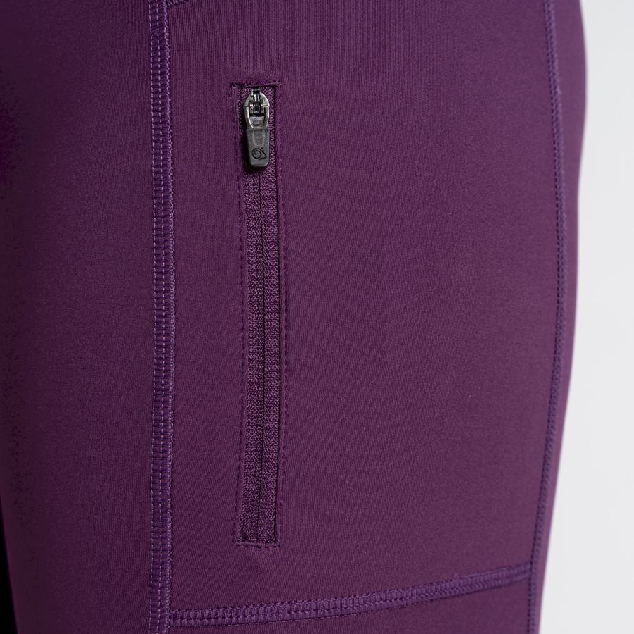 Women's Craghoppers Kiwi Pro Leggings Purple | XSO8550BR