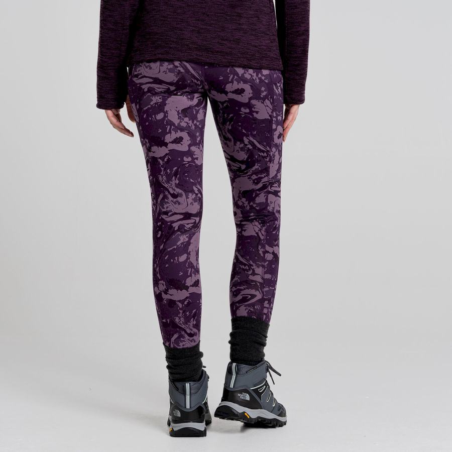 Women's Craghoppers Kiwi Thermal Leggings Purple | UBD3837IF