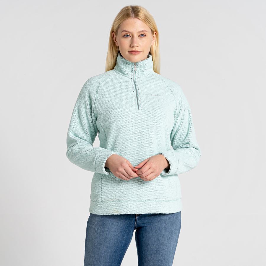 Women's Craghoppers Lilian Half Zip Sweaters Green | STM9910IN