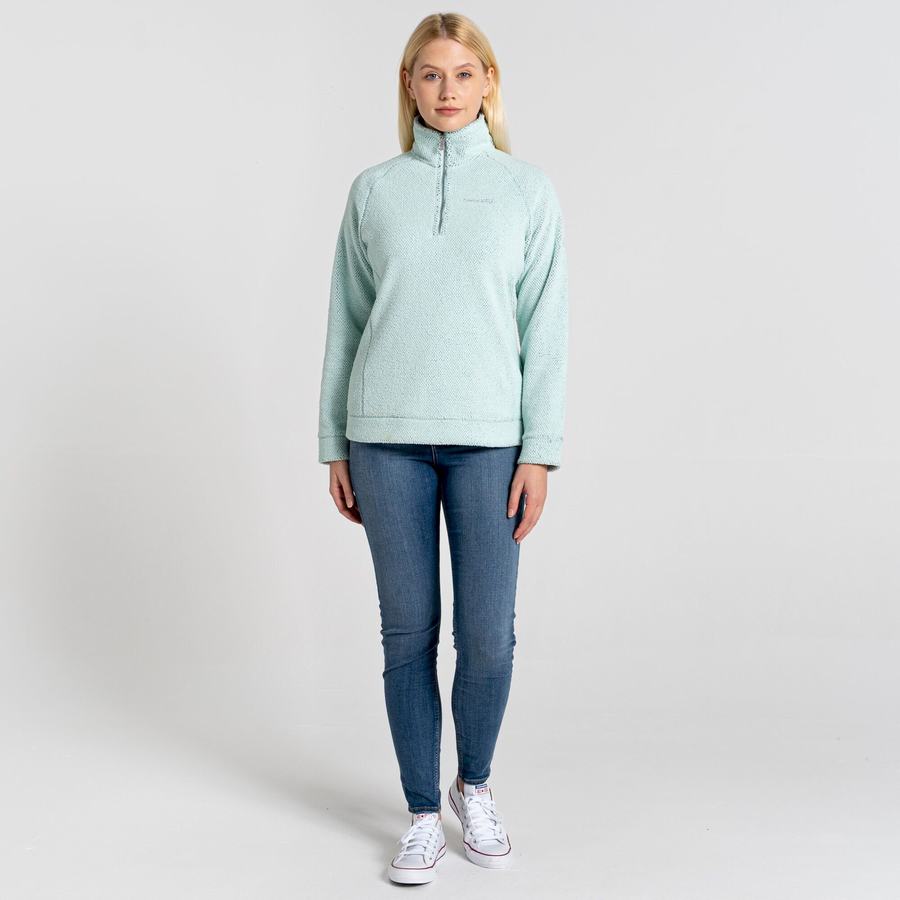 Women's Craghoppers Lilian Half Zip Sweaters Green | STM9910IN