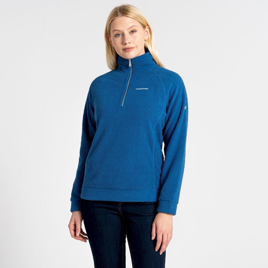 Women's Craghoppers Lilian Half Zip Sweaters Blue | VLB4356UP