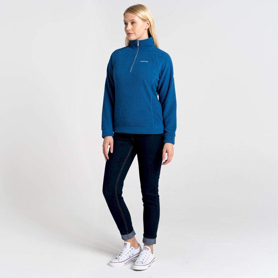 Women's Craghoppers Lilian Half Zip Sweaters Blue | VLB4356UP