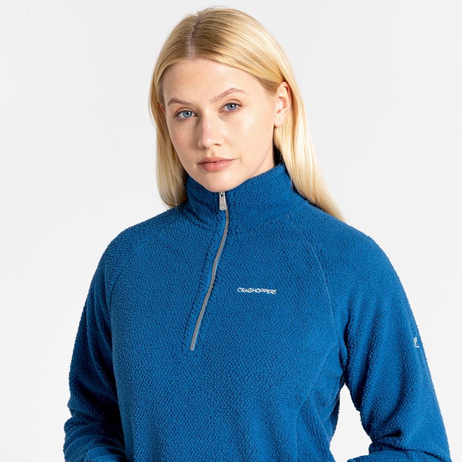 Women's Craghoppers Lilian Half Zip Sweaters Blue | VLB4356UP