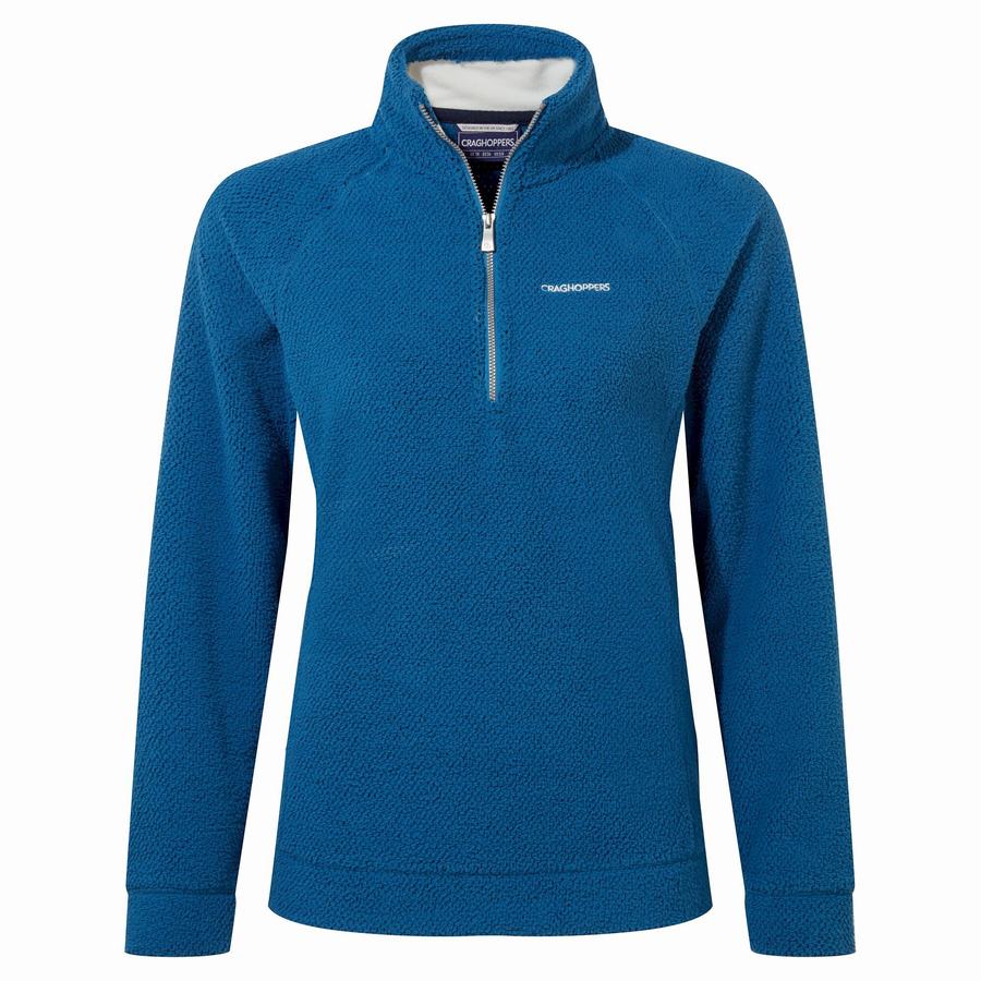 Women's Craghoppers Lilian Half Zip Sweaters Blue | VLB4356UP