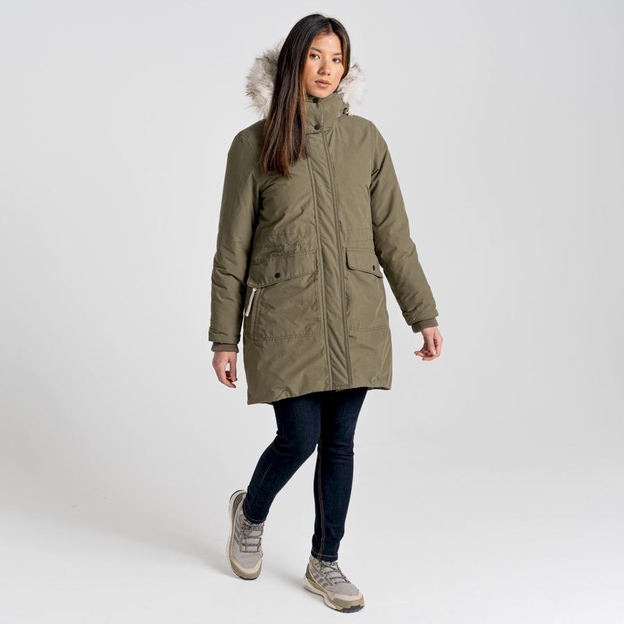 Women's Craghoppers Lundale Insulated Jackets Olive | OWP5144KF