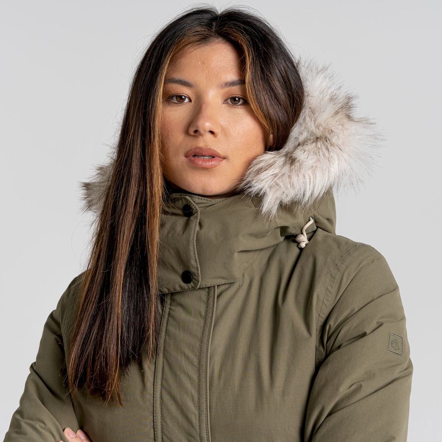 Women's Craghoppers Lundale Insulated Jackets Olive | OWP5144KF