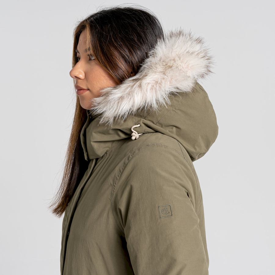 Women's Craghoppers Lundale Insulated Jackets Olive | OWP5144KF