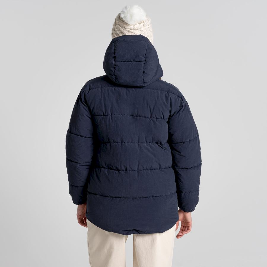 Women's Craghoppers Madora Insulated Hooded Jackets Blue Navy | QOM827FO