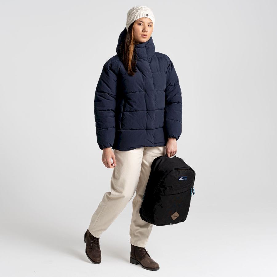 Women's Craghoppers Madora Insulated Hooded Jackets Blue Navy | QOM827FO