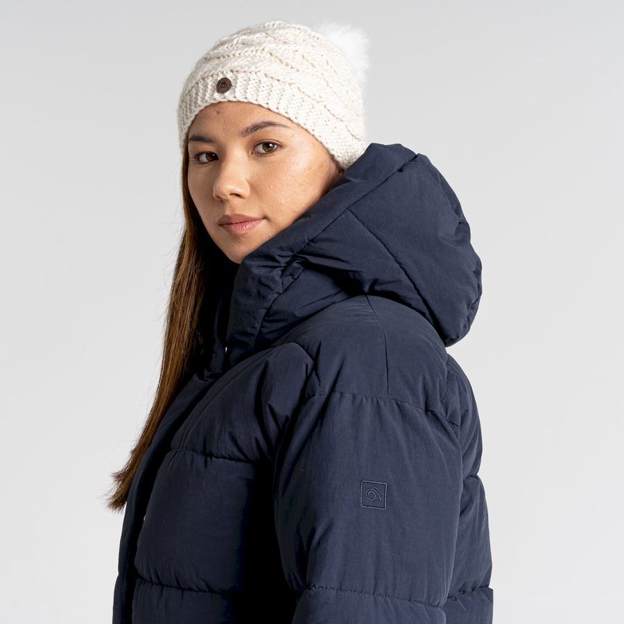 Women's Craghoppers Madora Insulated Hooded Jackets Blue Navy | QOM827FO