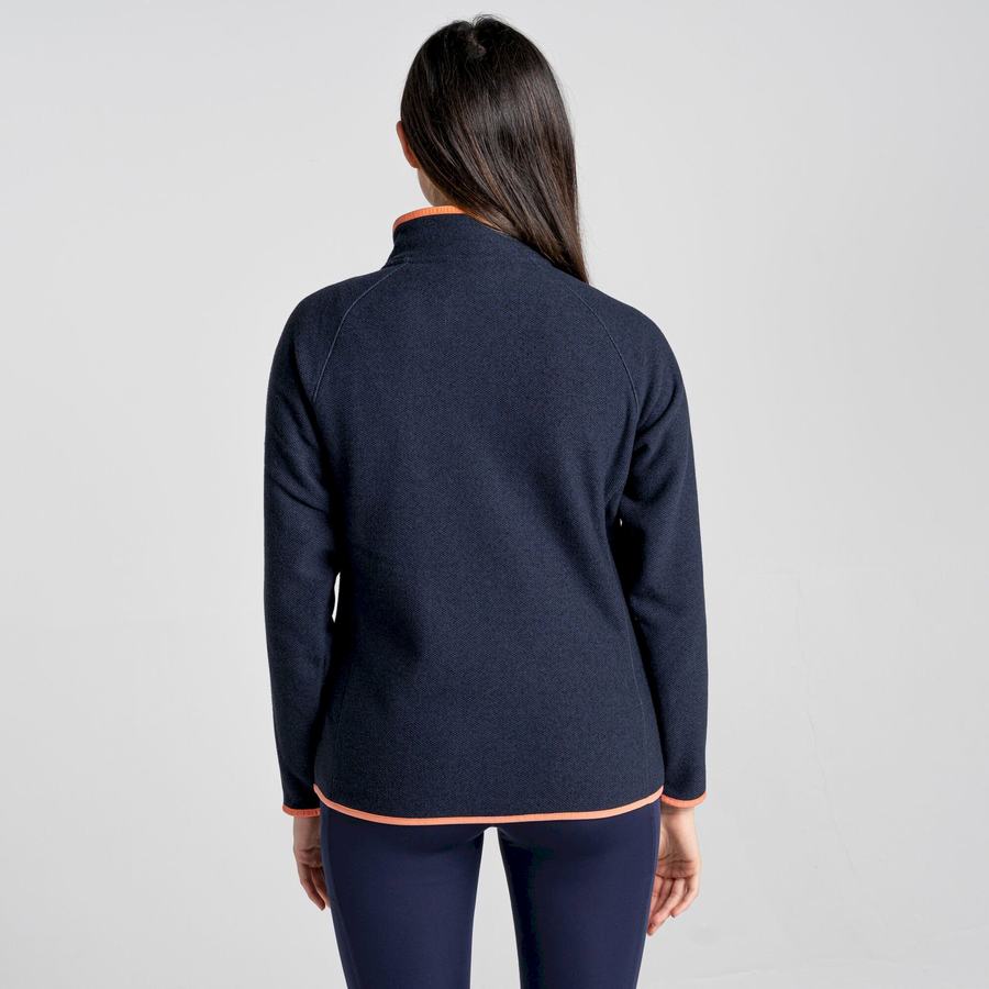 Women's Craghoppers Milia Half Zip Sweaters Blue Navy | EOR15GE