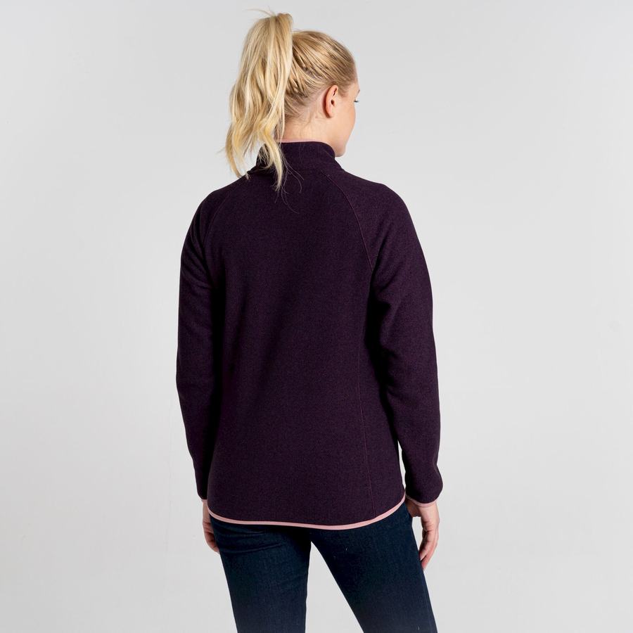 Women's Craghoppers Milia Half Zip Sweaters Deep Purple | ROU165RL