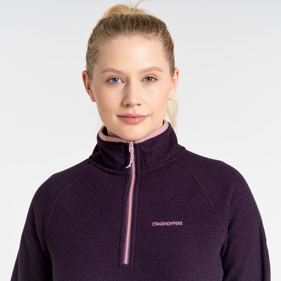 Women's Craghoppers Milia Half Zip Sweaters Deep Purple | ROU165RL