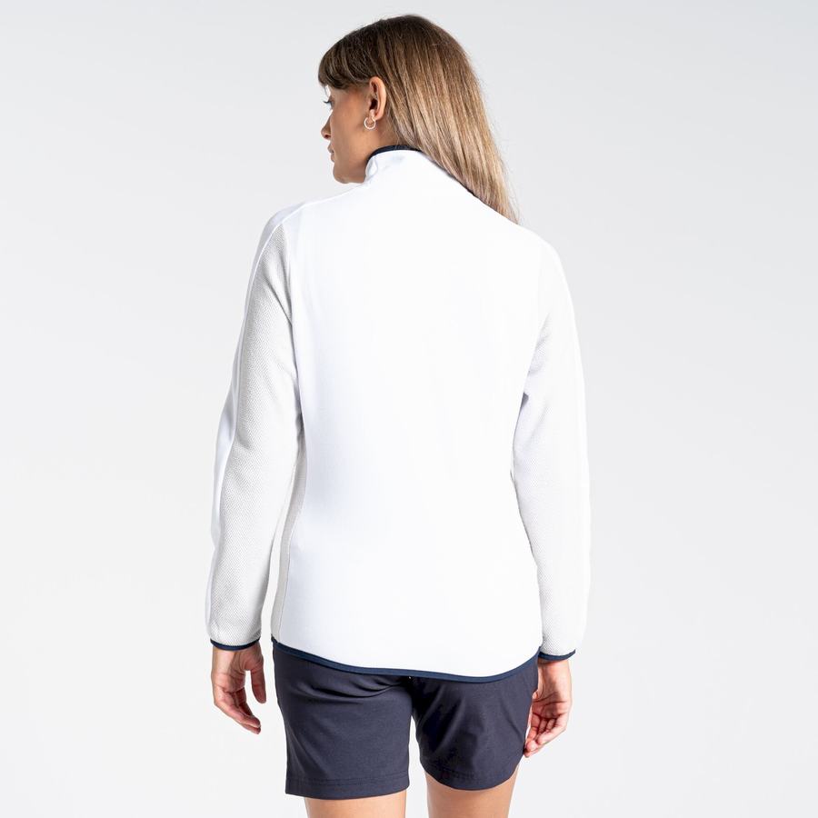 Women's Craghoppers Minerva Half Zip Sweaters Grey White | HNR399VM