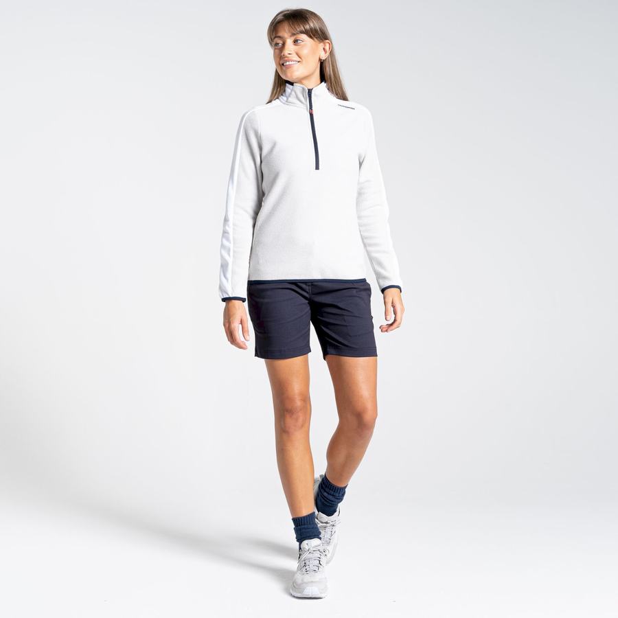 Women's Craghoppers Minerva Half Zip Sweaters Grey White | HNR399VM