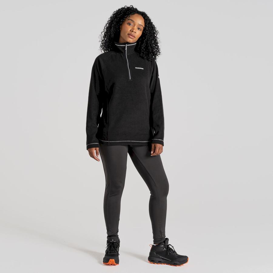 Women's Craghoppers Miska Half Zip Sweaters Black | AEX2156IC