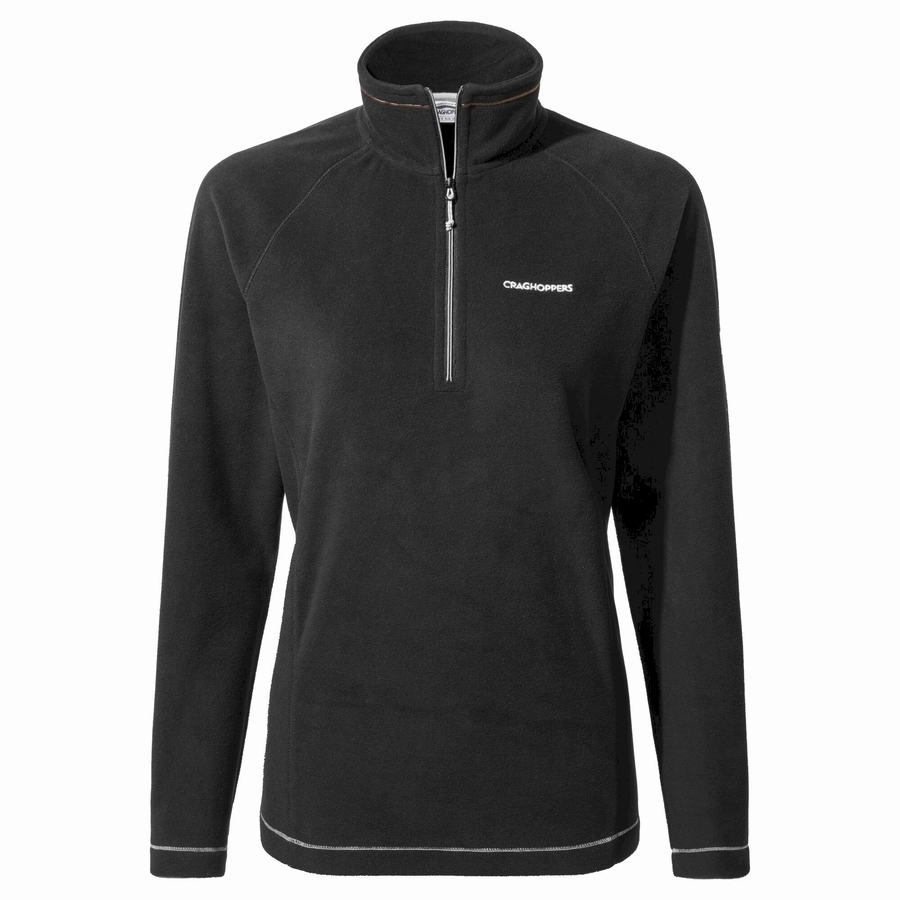 Women's Craghoppers Miska Half Zip Sweaters Black | AEX2156IC