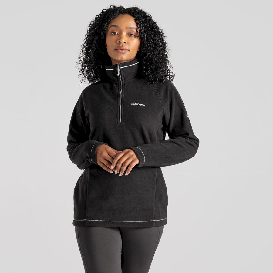 Women's Craghoppers Miska Half Zip Sweaters Black | AEX2156IC