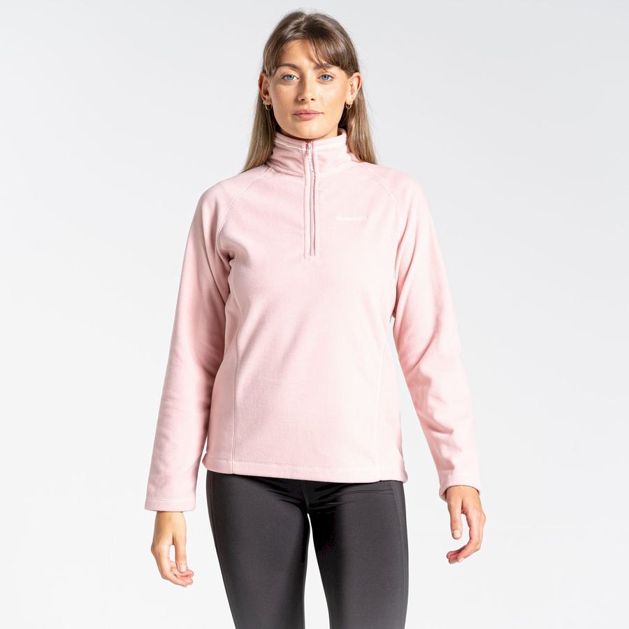 Women's Craghoppers Miska Half Zip Sweaters Pink | RJG1009RC