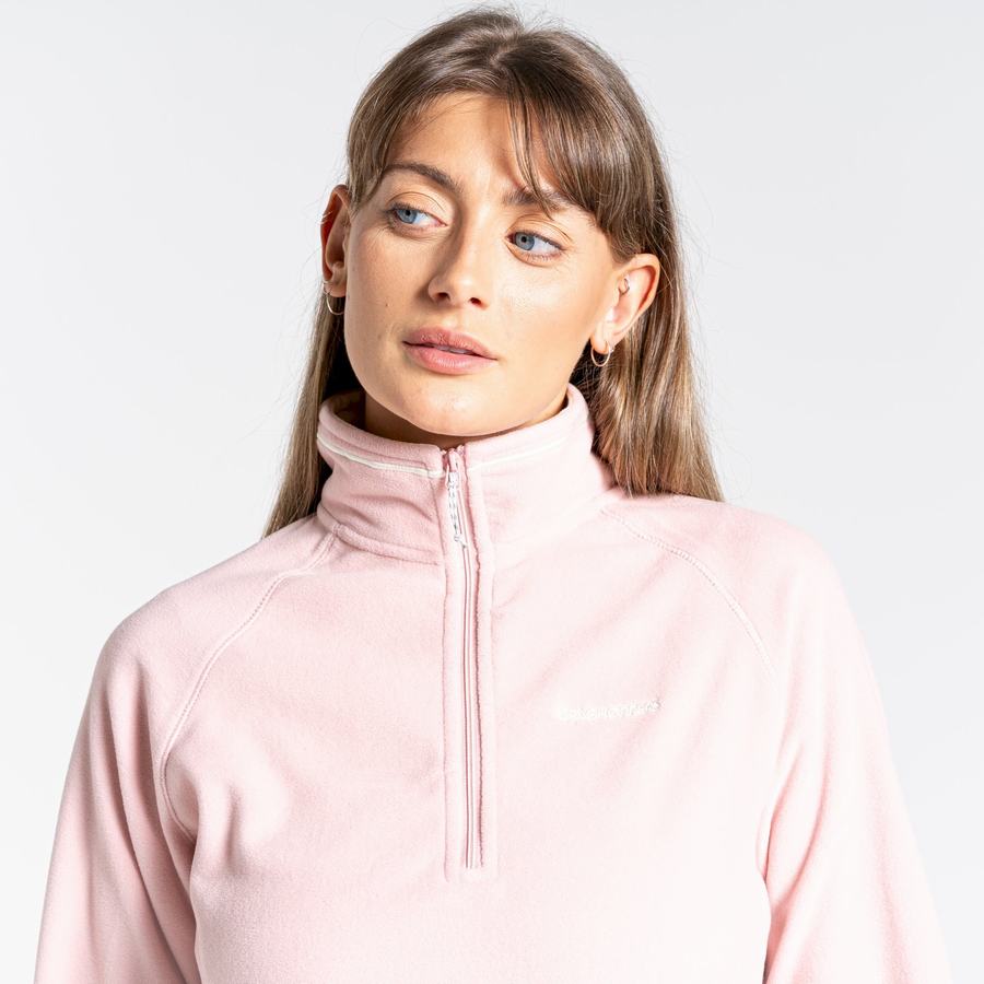 Women's Craghoppers Miska Half Zip Sweaters Pink | RJG1009RC