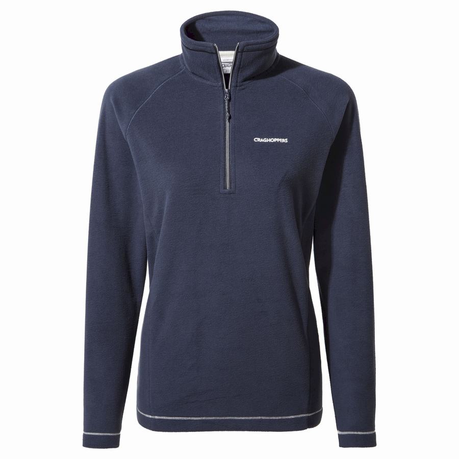 Women's Craghoppers Miska Half Zip Sweaters Blue Navy | TON4613MW