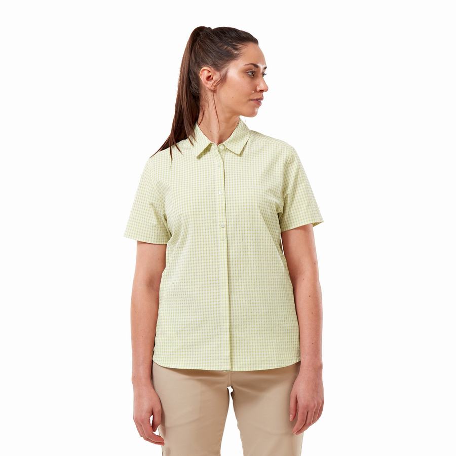 Women's Craghoppers Nasima Short Sleeved Shirts Yellow | IHP1176JC