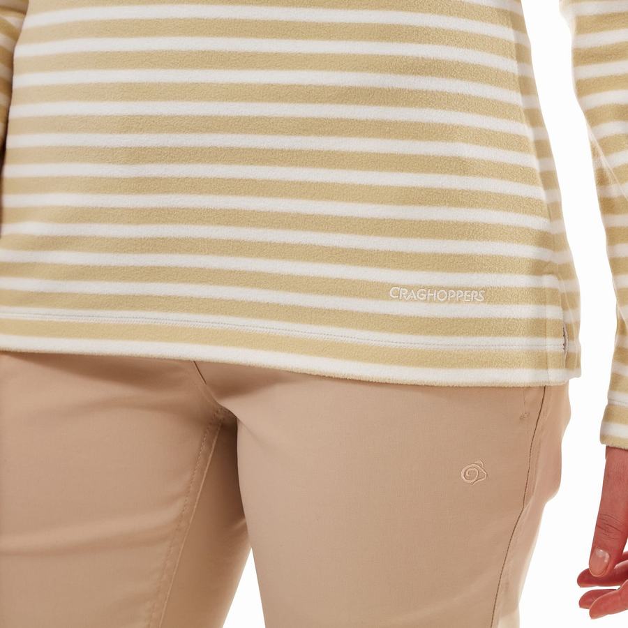 Women's Craghoppers Natalia Half Zip Sweaters Yellow Stripes | FHA2734AO