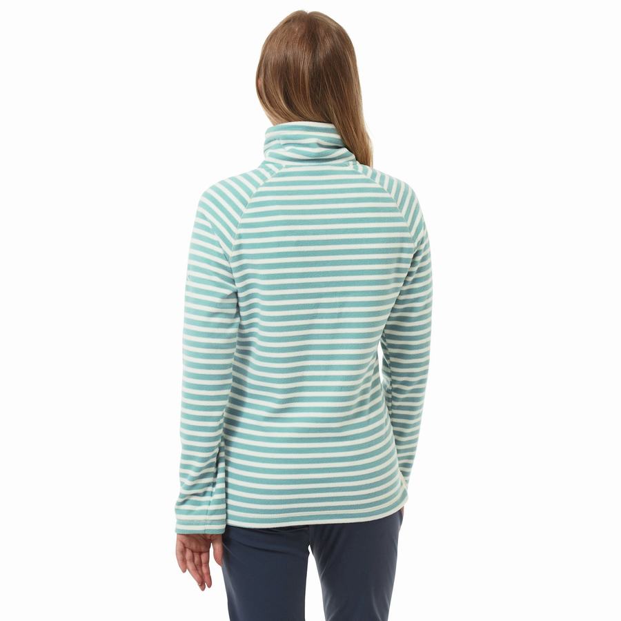 Women's Craghoppers Natalia Half Zip Sweaters Stripes | MQF3253RO