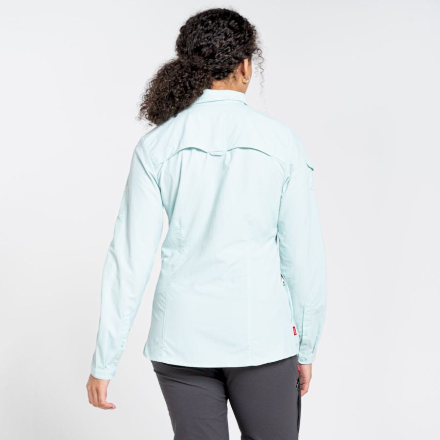 Women's Craghoppers NosiLife Adventure II Long Sleeved Shirts Green | BTL2772EP