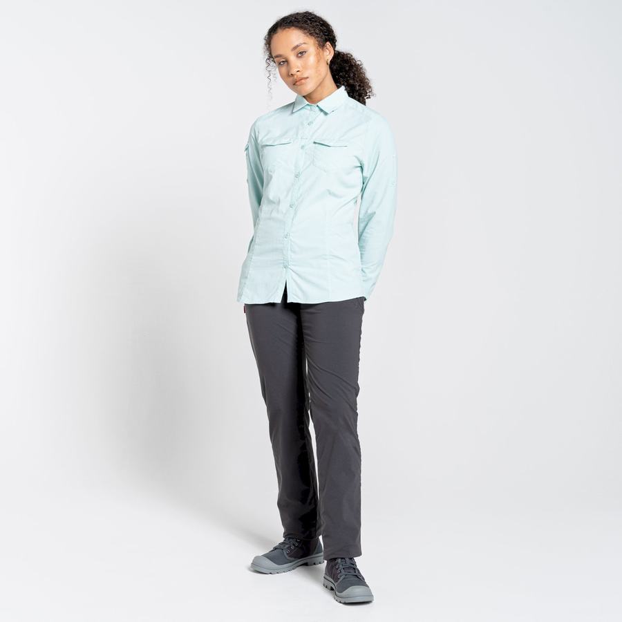 Women's Craghoppers NosiLife Adventure II Long Sleeved Shirts Green | BTL2772EP