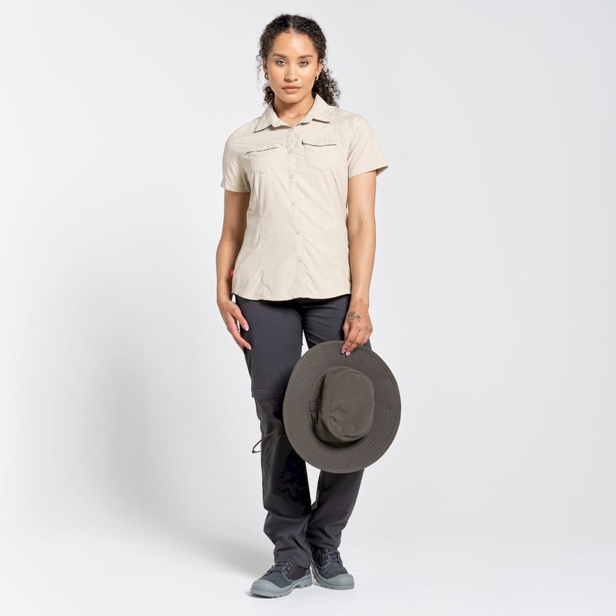 Women's Craghoppers NosiLife Adventure II Short Sleeved Shirts Brown | MPP4037PB