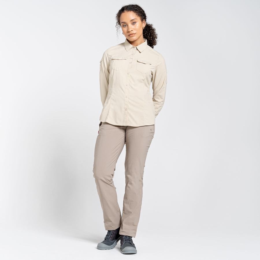 Women's Craghoppers NosiLife Adventure II Long Sleeved Shirts Brown | ZMW6939FE