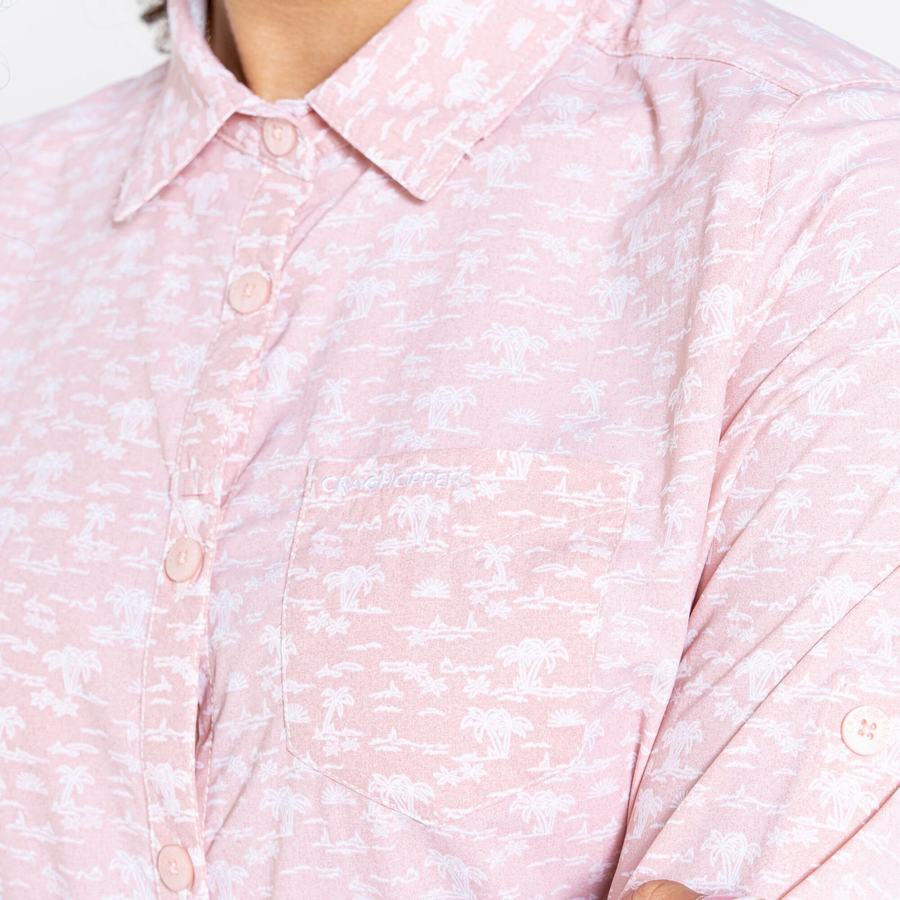 Women's Craghoppers NosiLife Callo Long Sleeved Shirts Pink | COU5451BB