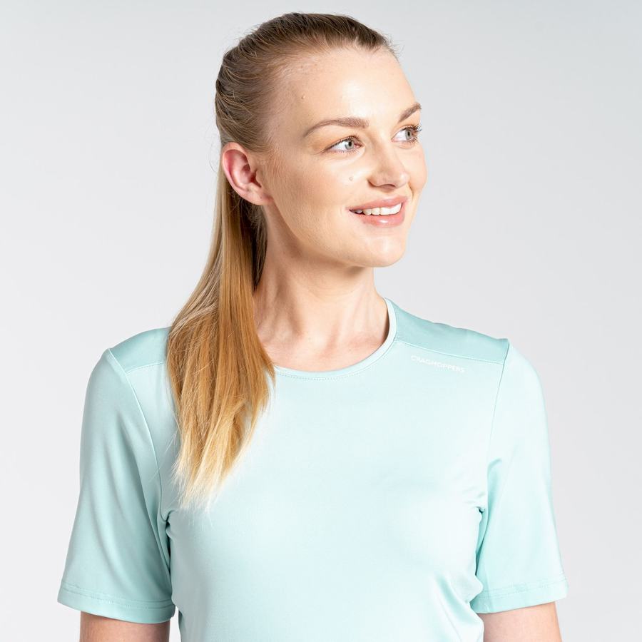 Women's Craghoppers NosiLife Candella Short Sleeved T-Shirts Green | BWJ3234DA