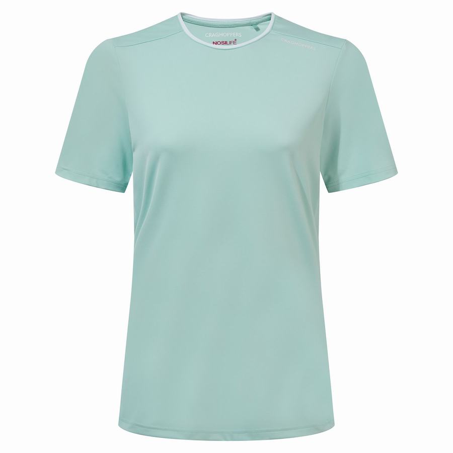 Women's Craghoppers NosiLife Candella Short Sleeved T-Shirts Green | BWJ3234DA