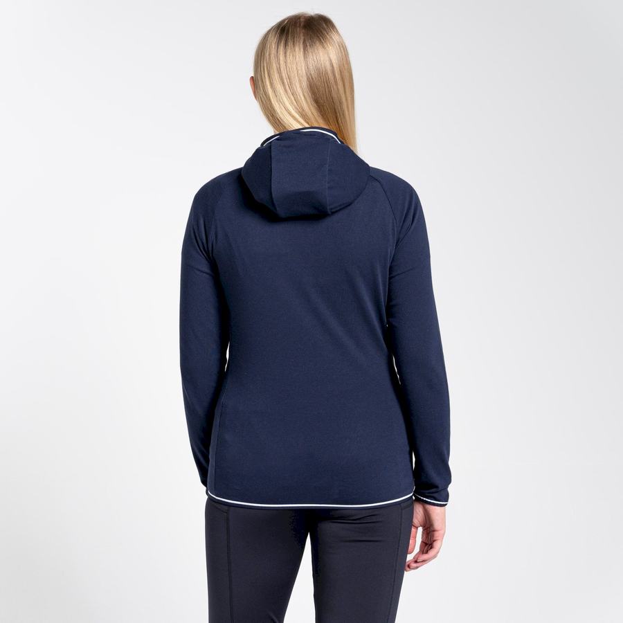 Women's Craghoppers NosiLife Milanta Hooded T-Shirts Blue Navy | NFL707PO