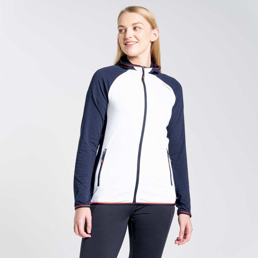 Women's Craghoppers NosiLife Milanta Hooded T-Shirts Blue Navy White | TFC5386DQ