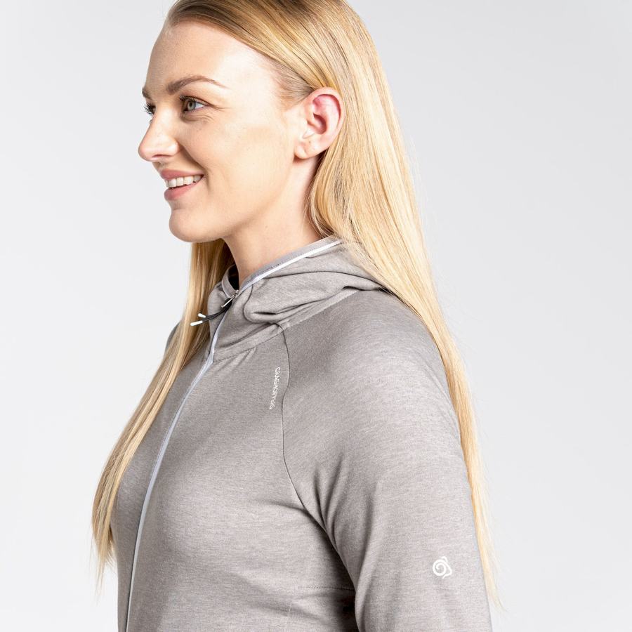 Women's Craghoppers NosiLife Milanta Hooded T-Shirts Grey | THR6016NB