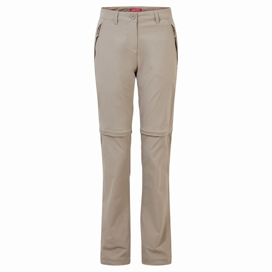 Women's Craghoppers NosiLife Pro II Trousers Light Brown | JRP2428NB