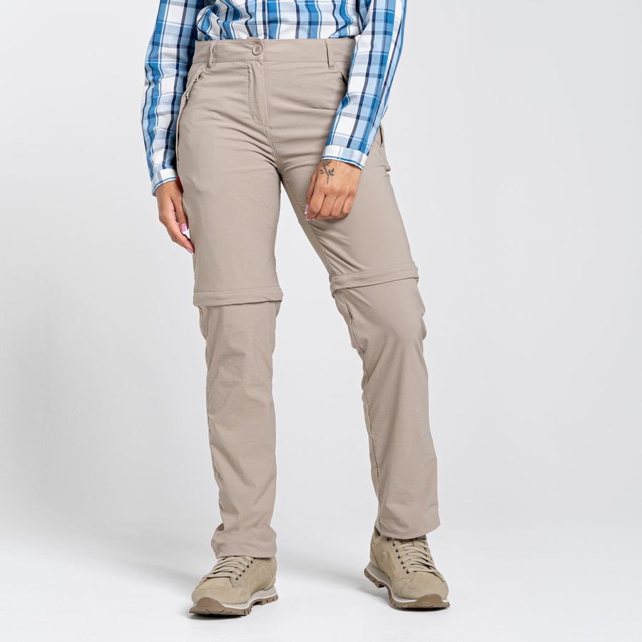 Women\'s Craghoppers NosiLife Pro II Trousers Light Brown | JRP2428NB