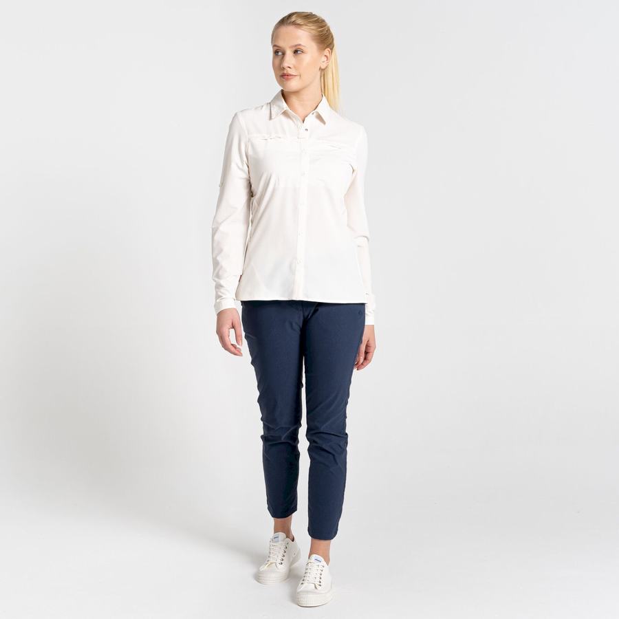 Women's Craghoppers NosiLife Pro IV Long Sleeved Shirts White | BCT243XD