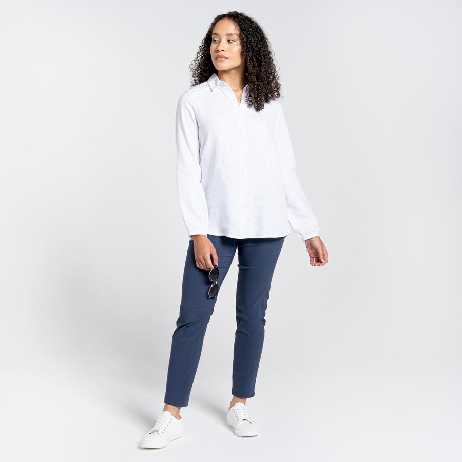 Women's Craghoppers Nosibotanical Bralio Shirts White | HIP5628DX