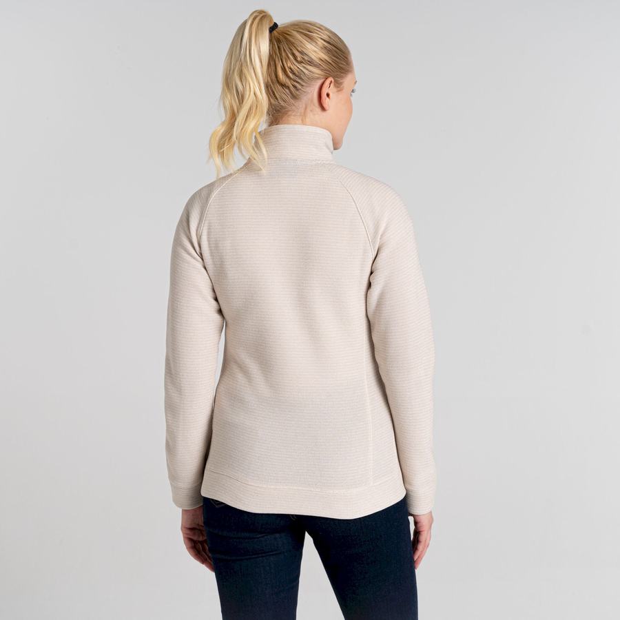 Women's Craghoppers Pharah Half Zip Sweaters White | SUV1590RR