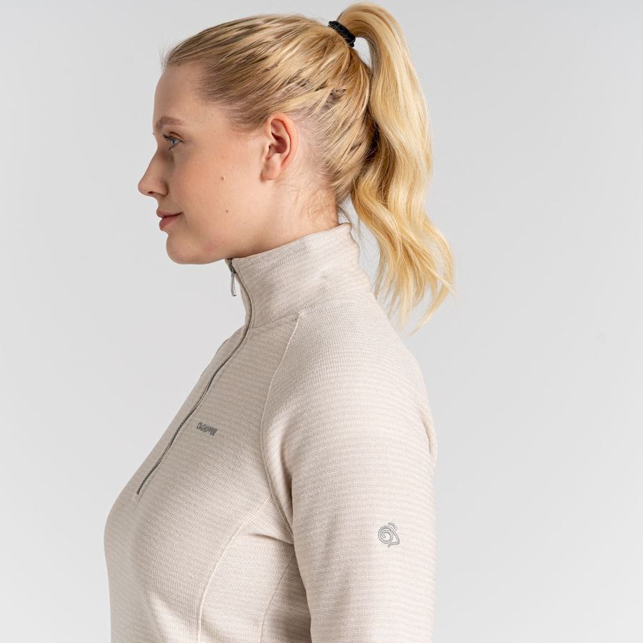 Women's Craghoppers Pharah Half Zip Sweaters White | SUV1590RR