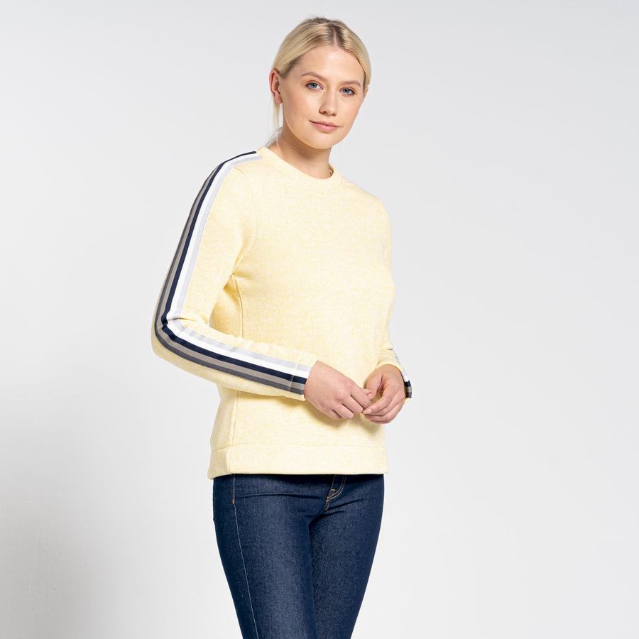 Women's Craghoppers Pinalla Crew Neck Sweatshirts Yellow | FLP1811GE