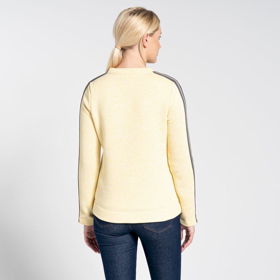 Women's Craghoppers Pinalla Crew Neck Sweatshirts Yellow | FLP1811GE