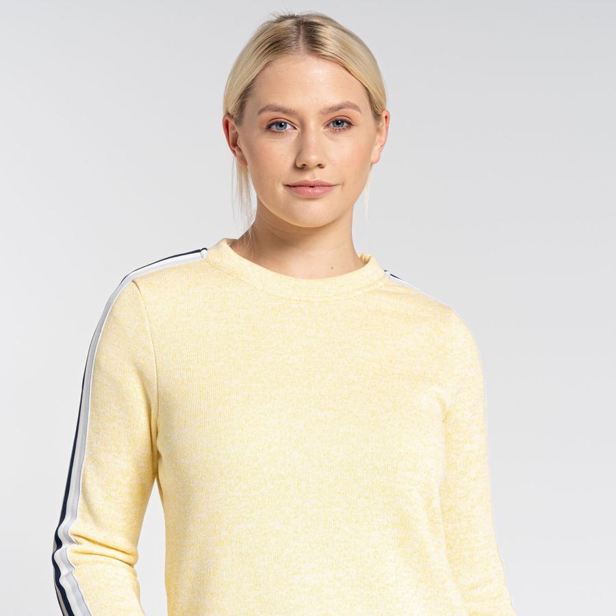 Women's Craghoppers Pinalla Crew Neck Sweatshirts Yellow | FLP1811GE