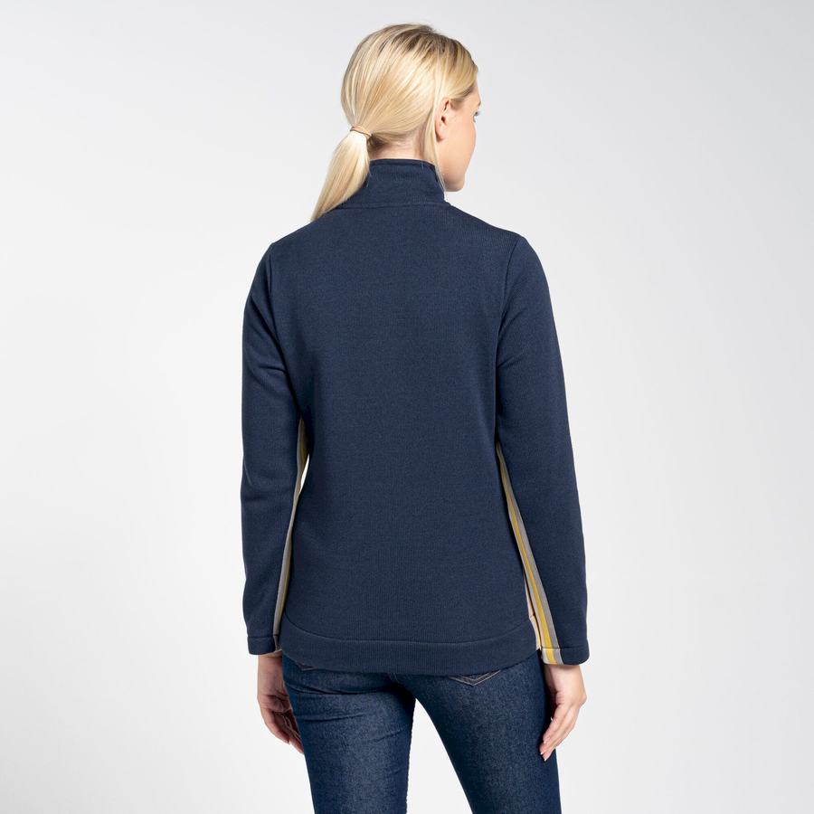 Women's Craghoppers Pinalla Half Zip Sweaters Blue Navy | GAH8413NZ