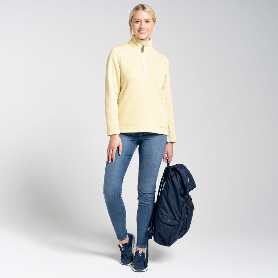 Women's Craghoppers Pinalla Half Zip Sweaters Yellow | KGB441HO