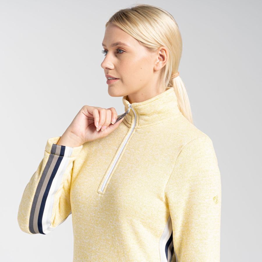 Women's Craghoppers Pinalla Half Zip Sweaters Yellow | KGB441HO